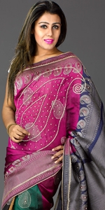Kolka Katan Saree Dhakai Jamdani Saree, Eid Collection 2014, Saree, Sharee, Sari, Bangladeshi Saree