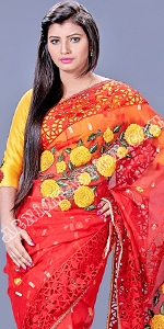 Red Exclusive Jamdani 